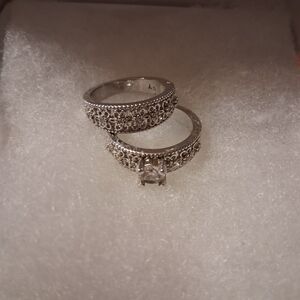 Intricate Silver Filigree Ring Set
